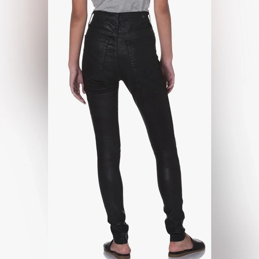 AGA Adriano Goldschmied The Mila super high rise skinny black jeans‎ Sz-29R. Y5